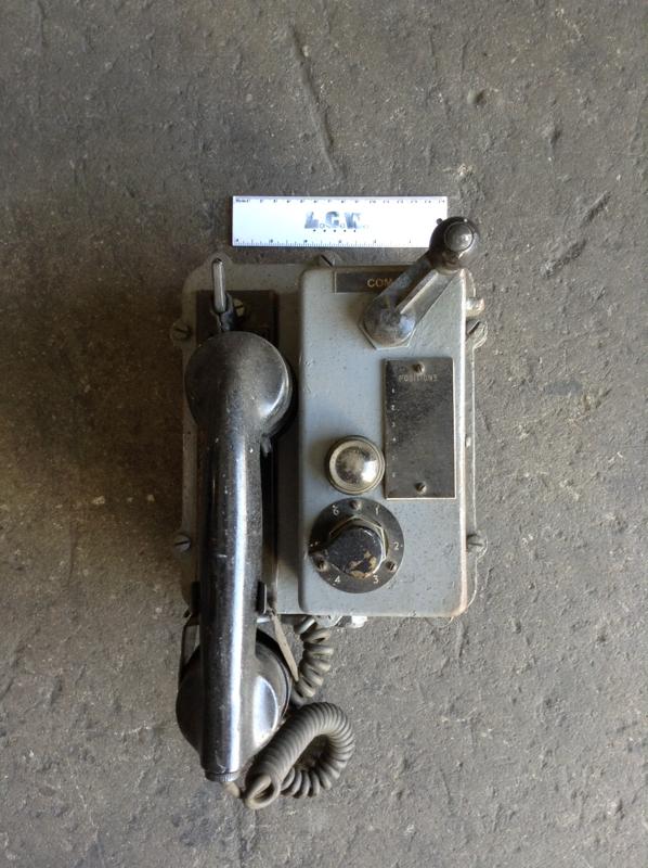 Image of Grey Naval Com Crank Phone